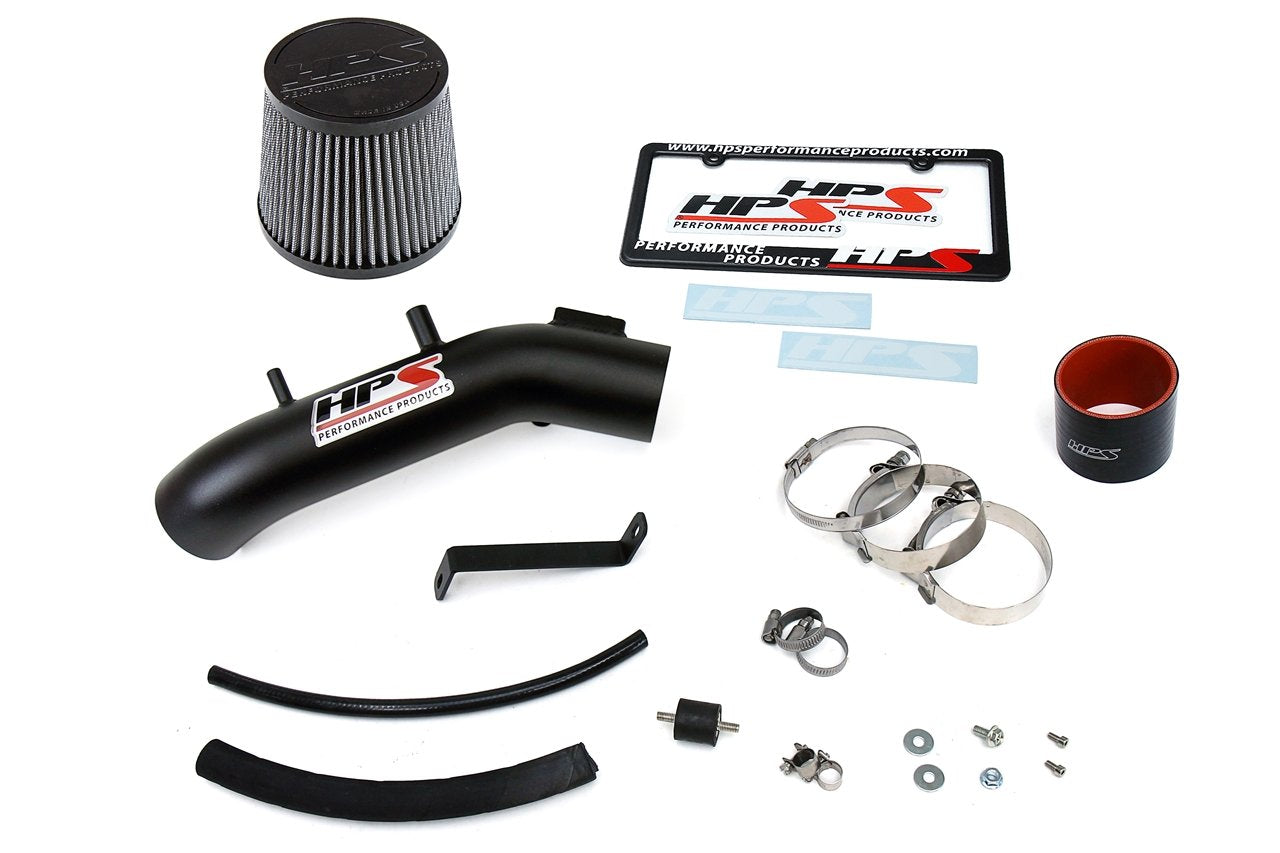 HPS Performance Shortram Air Intake Kit 2003-2007 Honda Accord 2.4L with MAF Sensor SULEV, Includes Heat Shield, Black