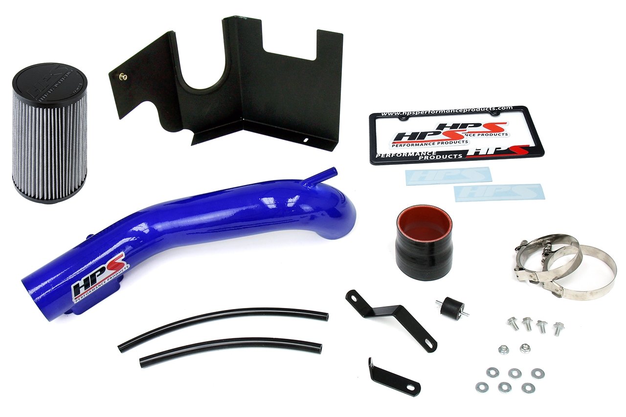 HPS Shortram Air Intake Kit 1997-1998 Toyota Supra Non Turbo 3.0L I6, Includes Heat Shield, Blue