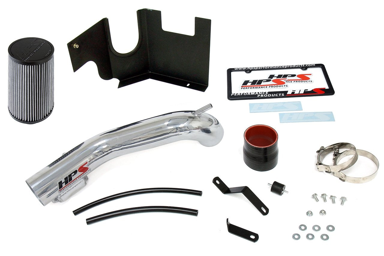 HPS Shortram Air Intake Kit 1997-1998 Toyota Supra Non Turbo 3.0L I6, Includes Heat Shield, Polish