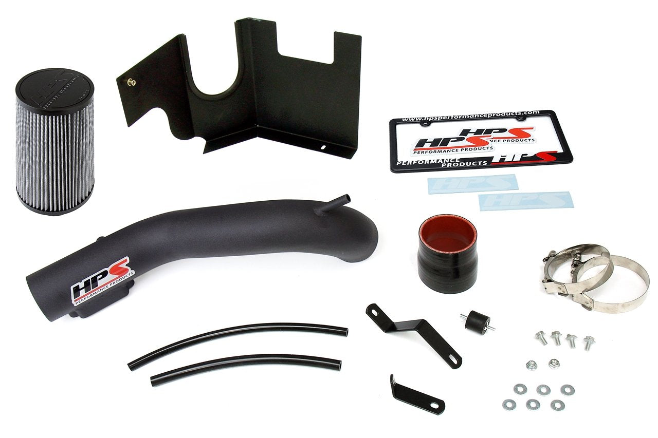 HPS Shortram Air Intake Kit 1997-1998 Toyota Supra Non Turbo 3.0L I6, Includes Heat Shield, Black