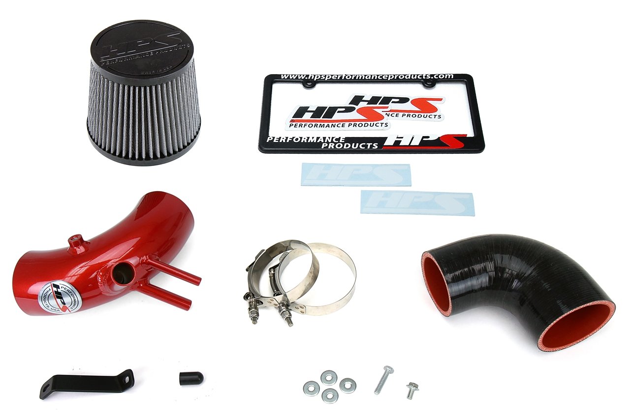 HPS Performance Shortram Air Intake Kit 2013-2014 Hyundai Genesis Coupe 2.0T Turbo, Red