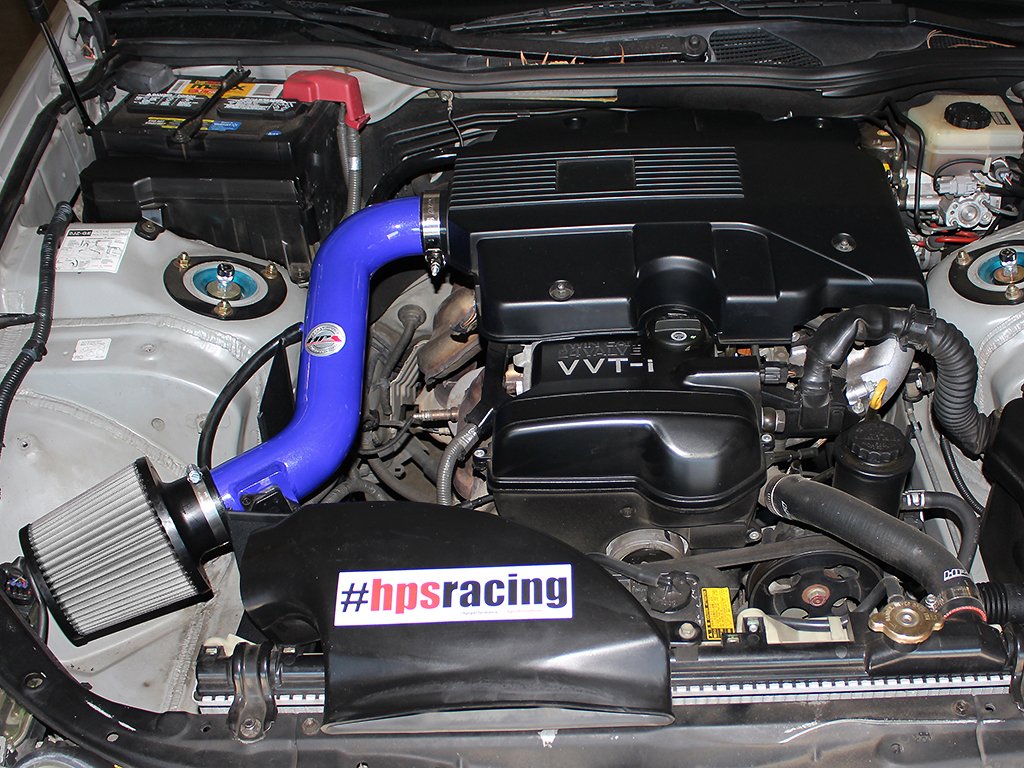 HPS Shortram Air Intake Kit 2001-2005 Lexus GS300 3.0L, Includes Heat Shield, Blue