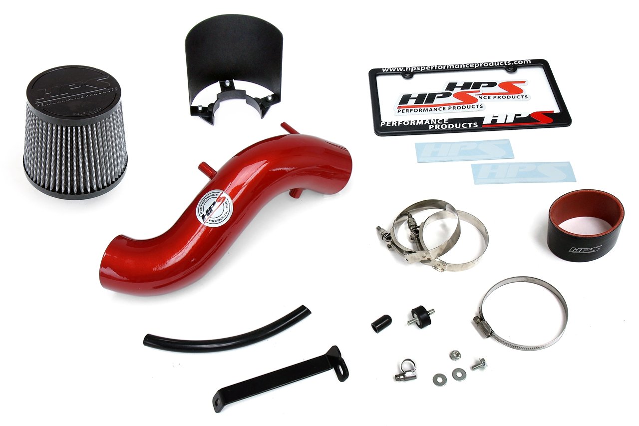 HPS Performance Shortram Air Intake Kit 2011-2014 Hyundai Sonata 2.4L, Includes Heat Shield, Red