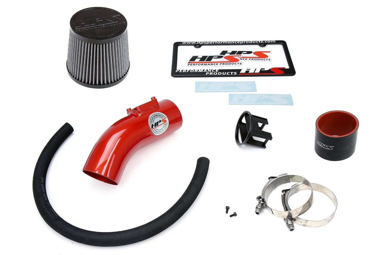 HPS Performance Shortram Air Intake Kit 2009-2013 Mazda Mazda6 2.5L, Red