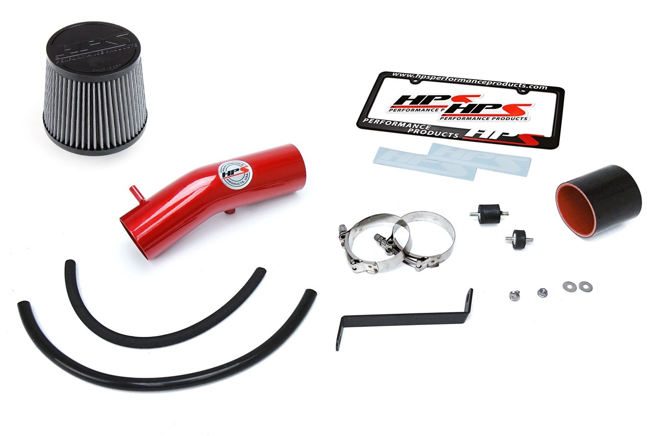 HPS Performance Shortram Air Intake Kit 2004-2008 Acura TL 3.2L V6, Red