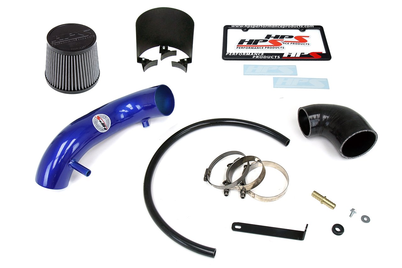 HPS Shortram Air Intake Kit 1991-2001 Jeep Cherokee 4.0L I6, Includes Heat Shield, Blue