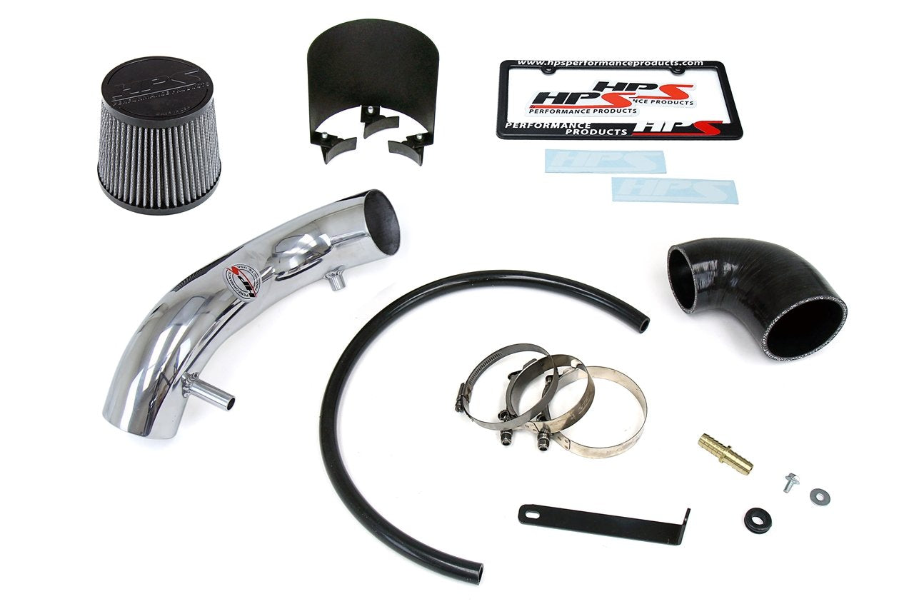 HPS Shortram Air Intake Kit 1991-2001 Jeep Cherokee 4.0L I6, Includes Heat Shield, Polish