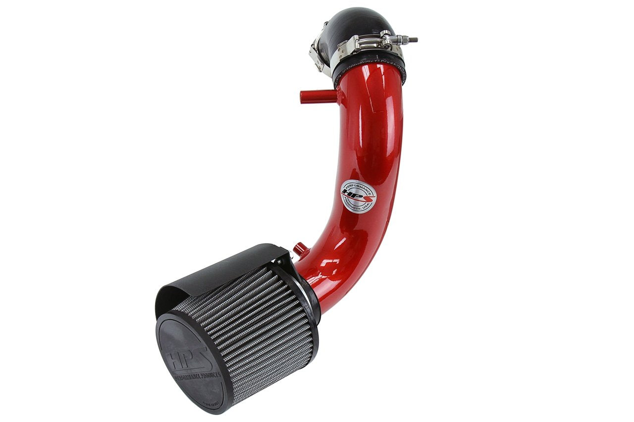 HPS Shortram Air Intake Kit 1991-2001 Jeep Cherokee 4.0L I6, Includes Heat Shield, Red