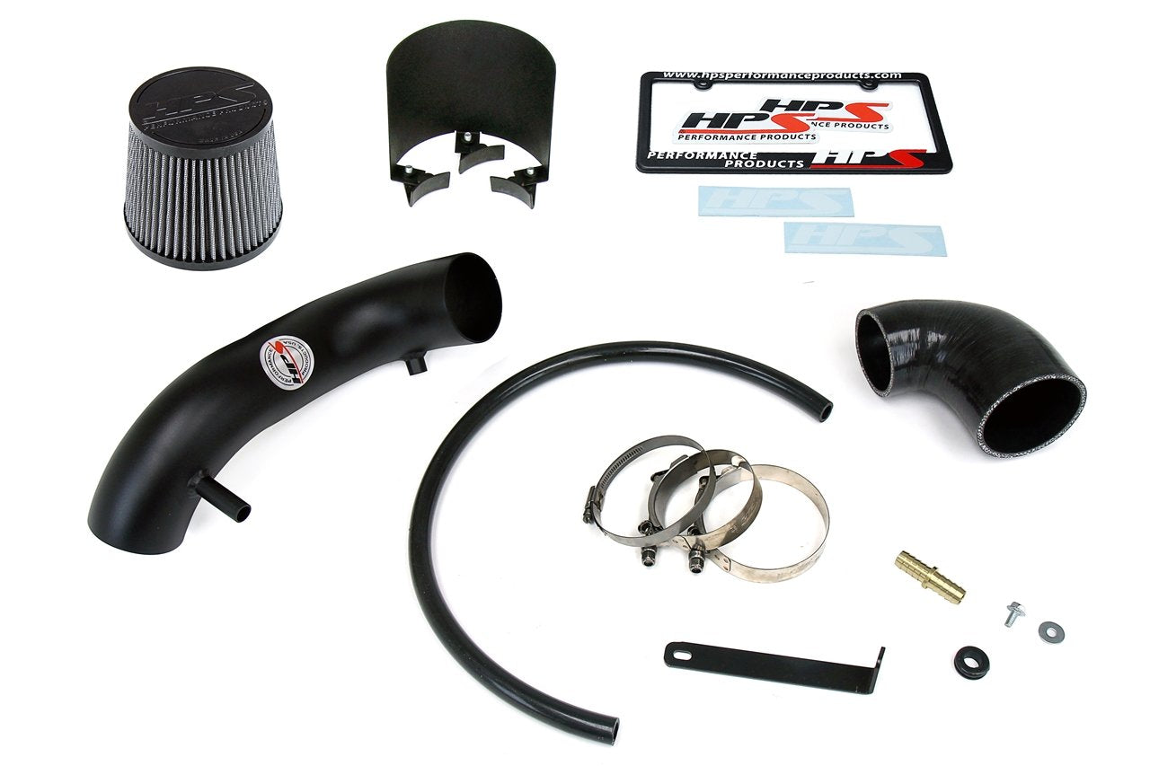 HPS Shortram Air Intake Kit 1991-2001 Jeep Cherokee 4.0L I6, Includes Heat Shield, Black