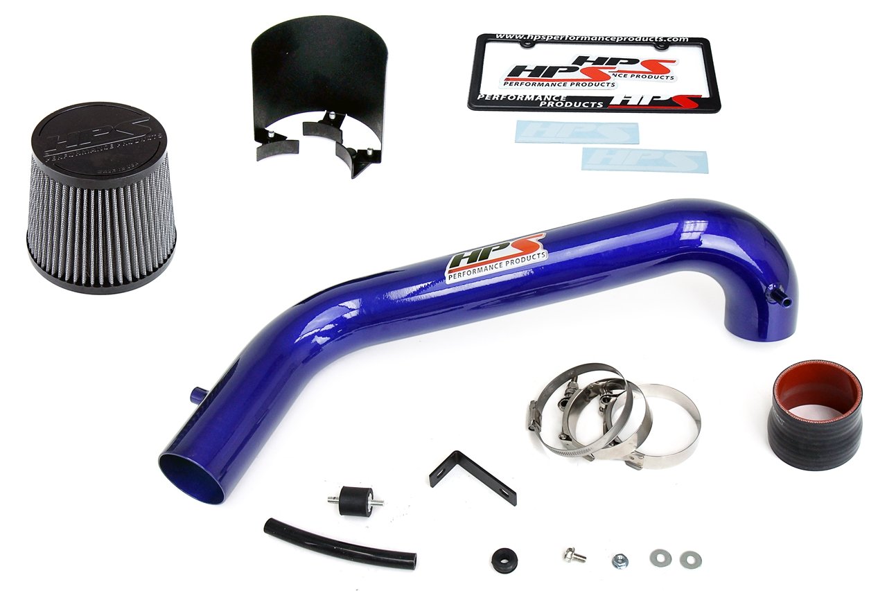 HPS Performance Shortram Air Intake Kit 1996-2000 Honda Civic CX DX LX, Includes Heat Shield, Blue