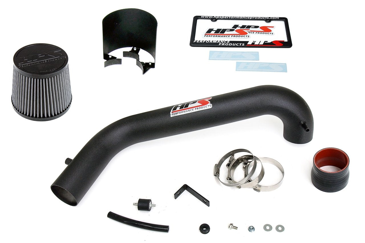 HPS Performance Shortram Air Intake Kit 1996-2000 Honda Civic CX DX LX, Includes Heat Shield, Black