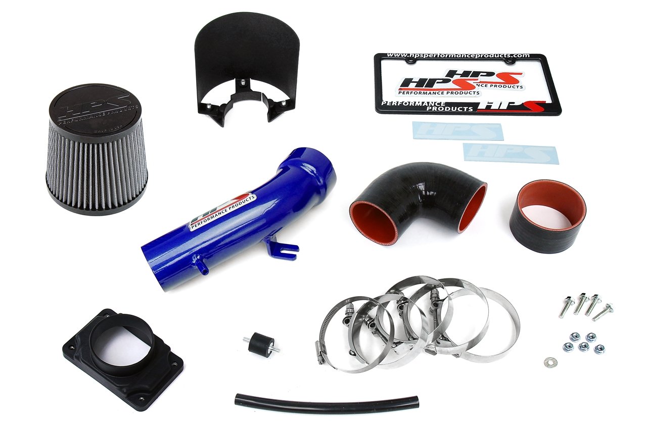 HPS Performance Shortram Air Intake Kit 2001-2003 Chrysler Sebring Lxi 3.0L V6, Includes Heat Shield, Blue