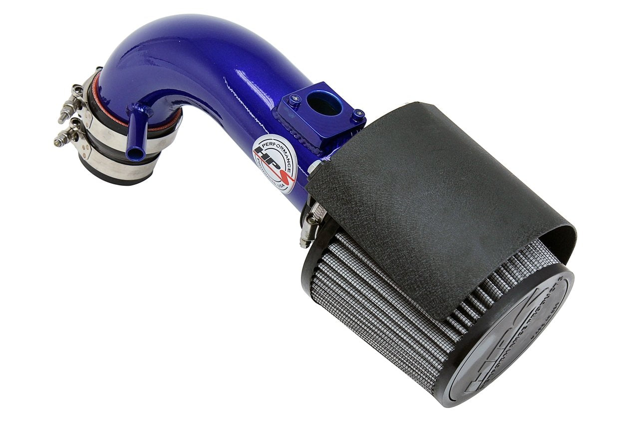 HPS Performance Shortram Air Intake Kit 2009-2013 Toyota Matrix 2.4L, Includes Heat Shield, Blue