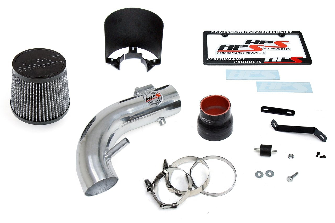 HPS Shortram Air Intake Kit 2009-2013 Toyota Matrix 2.4L, Includes Heat Shield, Polish