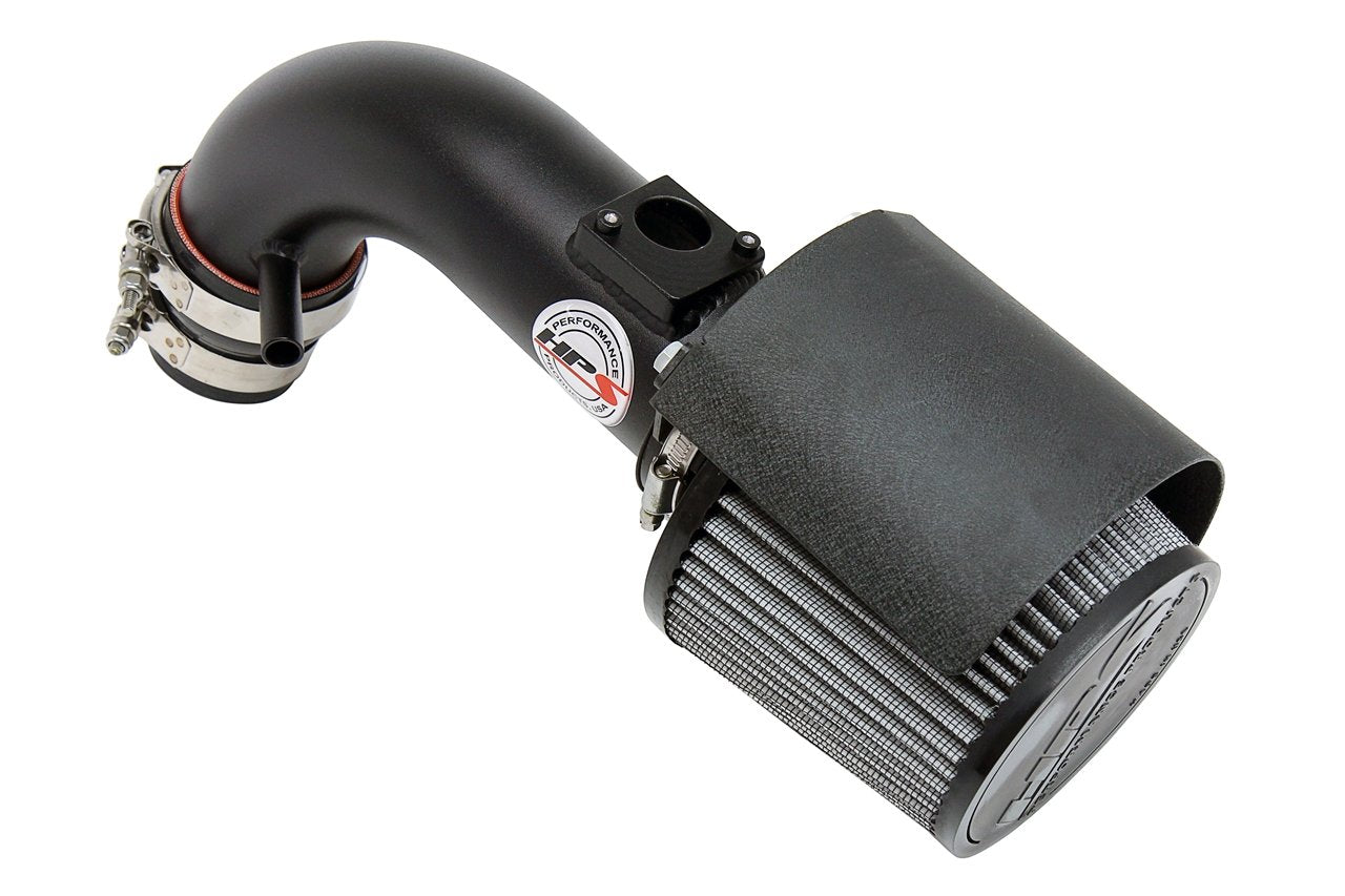 HPS Performance Shortram Air Intake Kit 2009-2013 Toyota Matrix 2.4L, Includes Heat Shield, Black