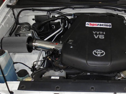 HPS Shortram Air Intake Kit 2007-2009 Toyota FJ Cruiser 4.0L V6, Polish