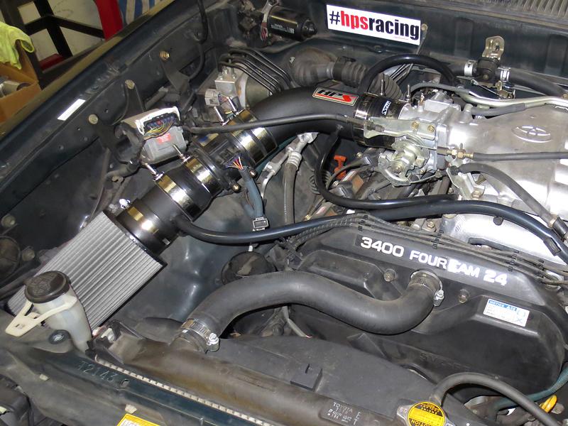 HPS Shortram Air Intake Kit 1996-1998 Toyota Tacoma 3.4L V6, Black