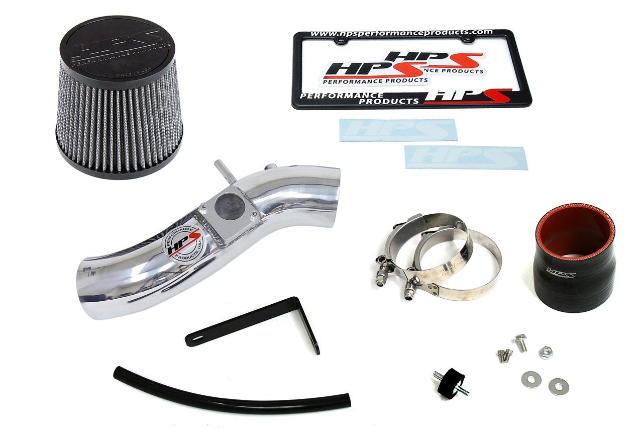 HPS Performance Shortram Air Intake Kit 2003-2004 Pontiac Vibe 1.8L, Polish