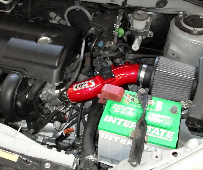 HPS Performance Shortram Air Intake Kit 2003-2004 Pontiac Vibe 1.8L, Red