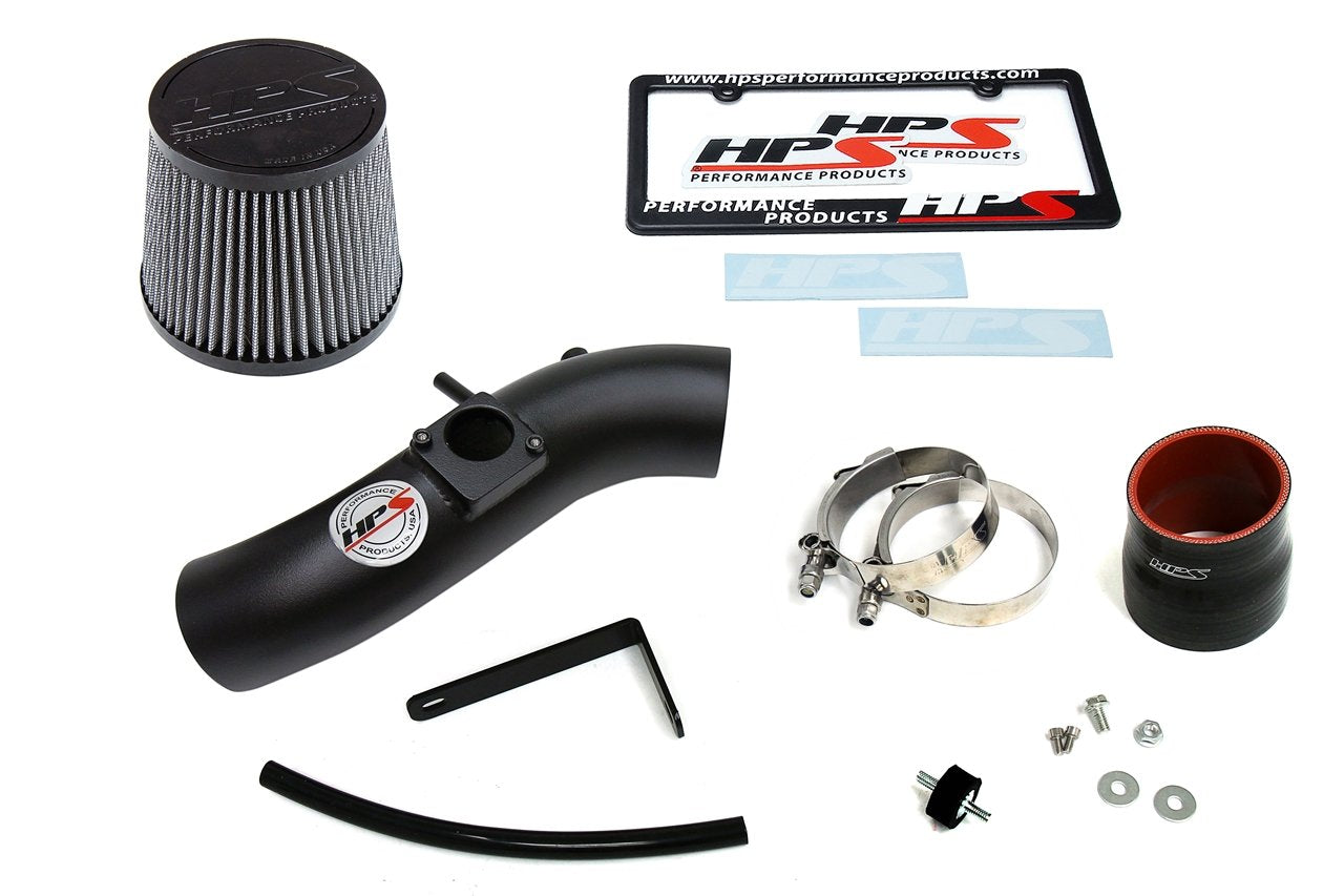 HPS Performance Shortram Air Intake Kit 2003-2004 Pontiac Vibe 1.8L, Black