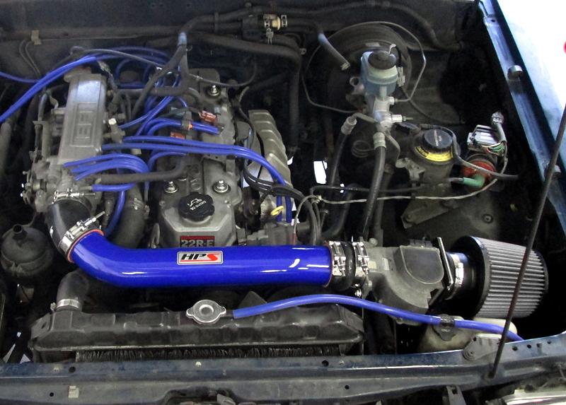 HPS Shortram Air Intake Kit 1989-1995 Toyota Pickup 22RE 2.4L, Blue
