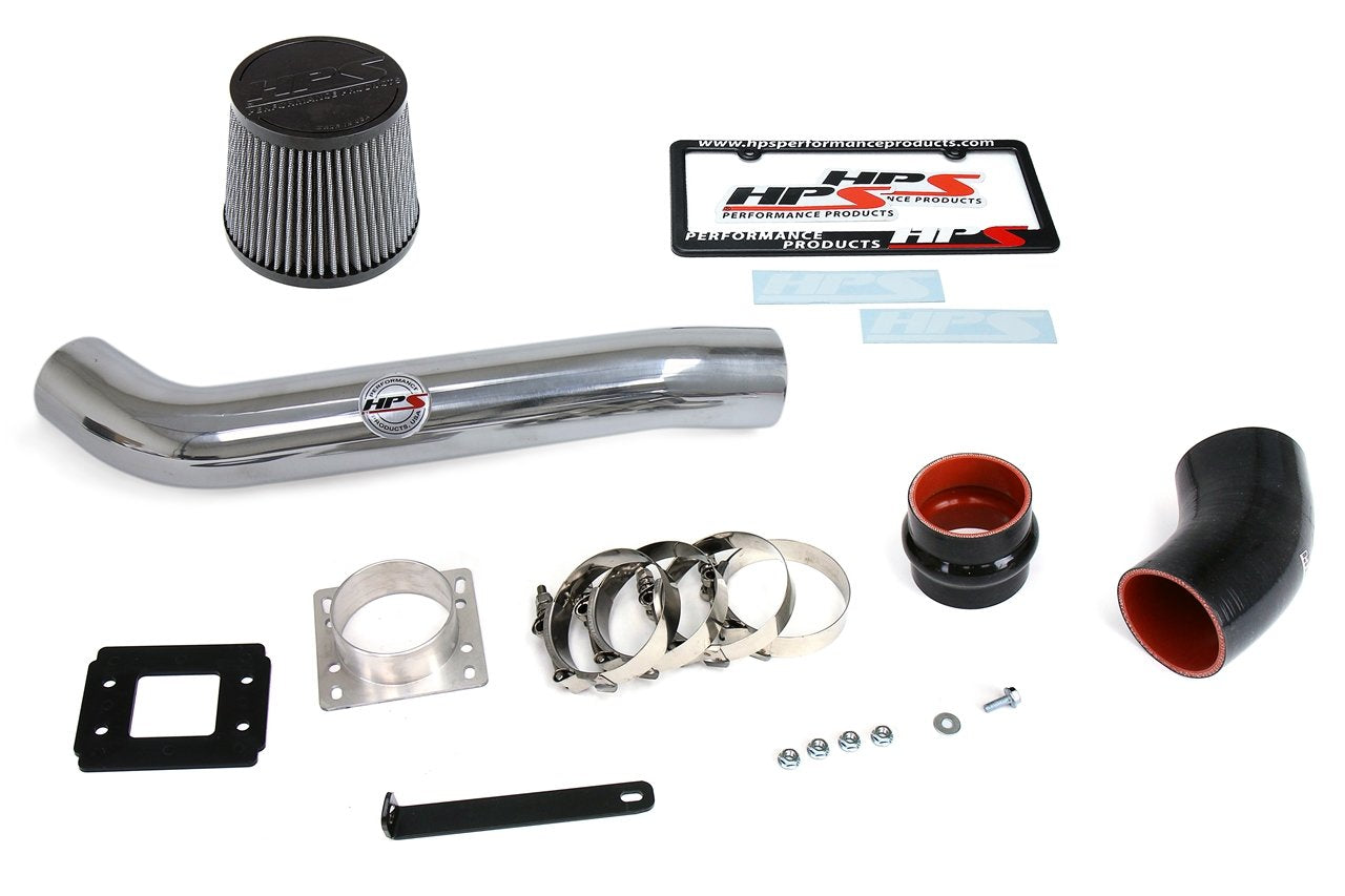 HPS Performance Shortram Air Intake Kit 1989-1995 Toyota Pickup 22RE 2.4L, Polish