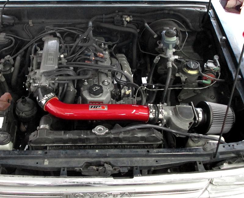 HPS Performance Shortram Air Intake Kit 1989-1995 Toyota Pickup 22RE 2.4L, Red