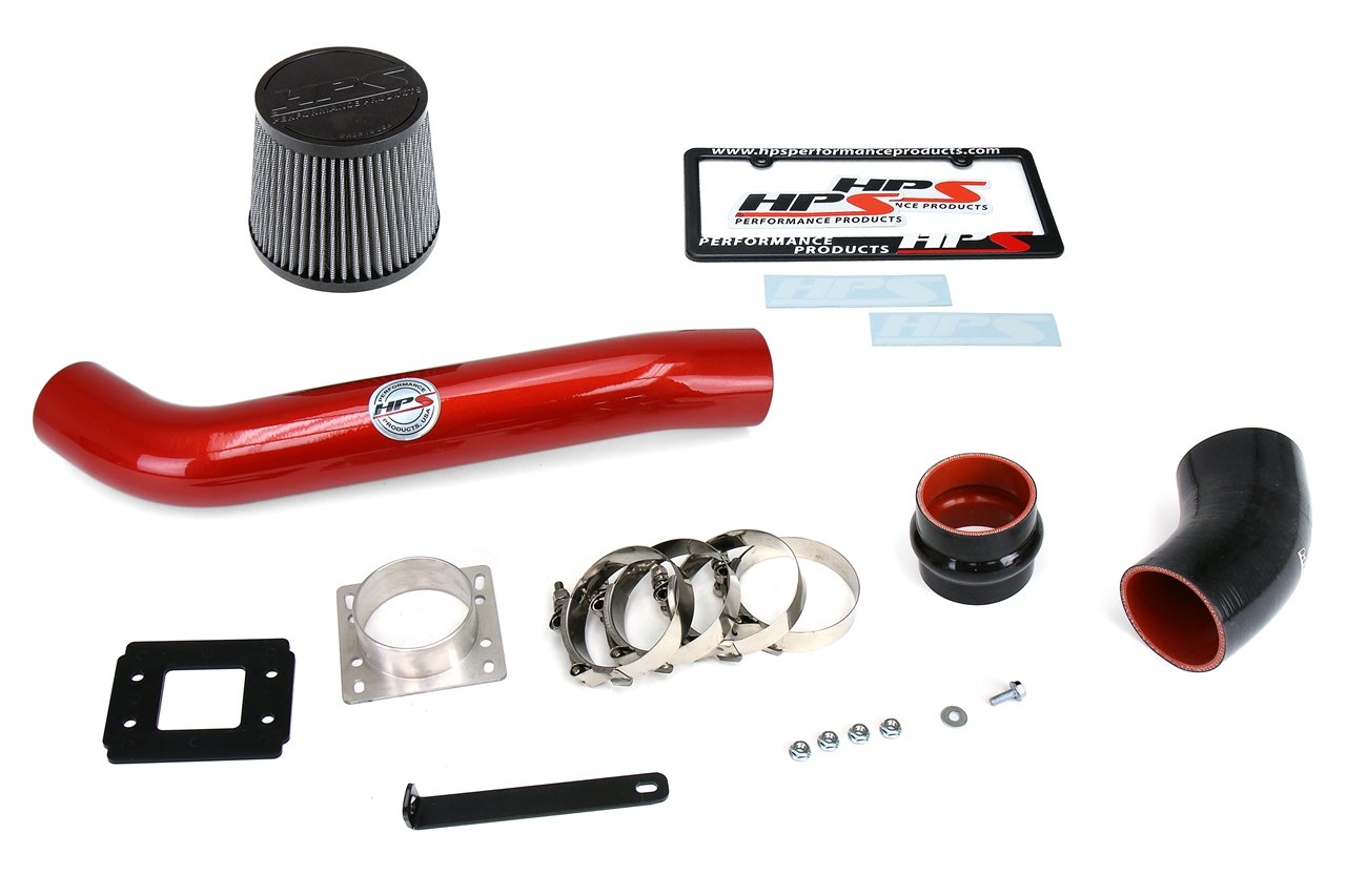 HPS Performance Shortram Air Intake Kit 1989-1995 Toyota Pickup 22RE 2.4L, Red