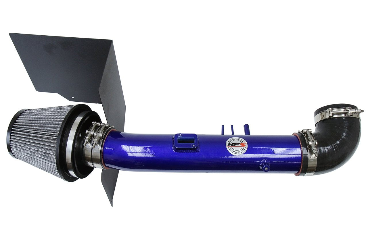 HPS Performance Shortram Air Intake Kit 2005-2007 Toyota Sequoia 4.7L V8, Includes Heat Shield, Blue