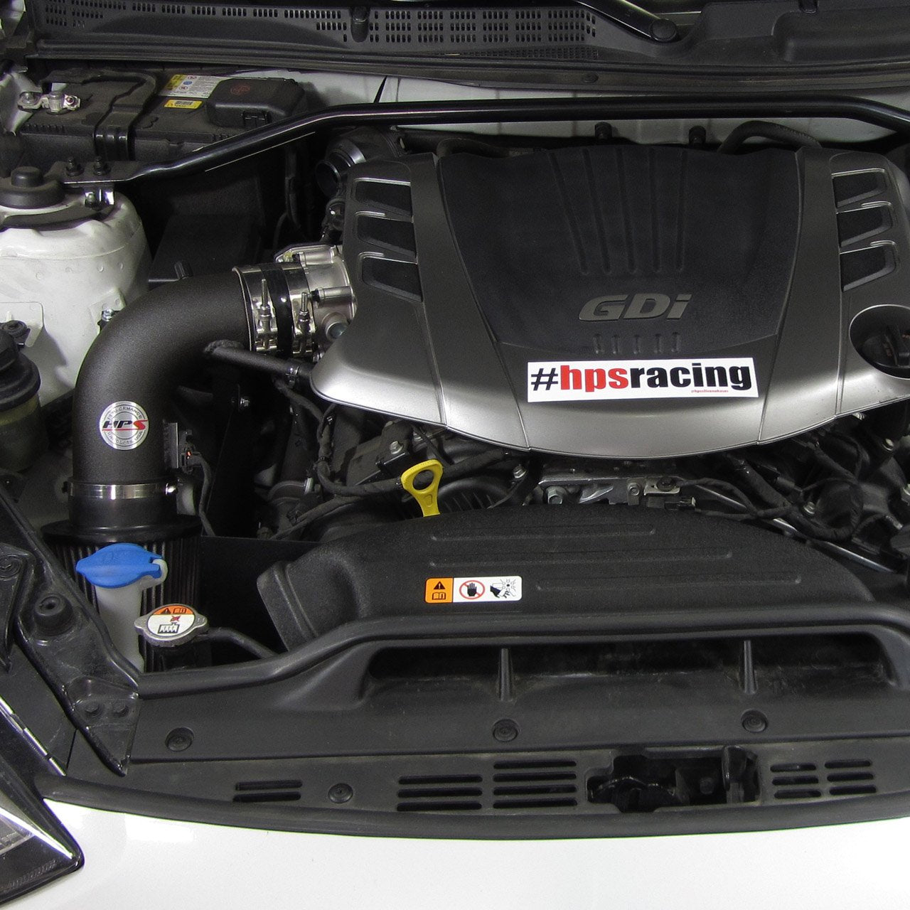 HPS Performance Shortram Air Intake Kit 2013-2015 Hyundai Genesis Coupe 3.8L V6, Includes Heat Shield, Blue