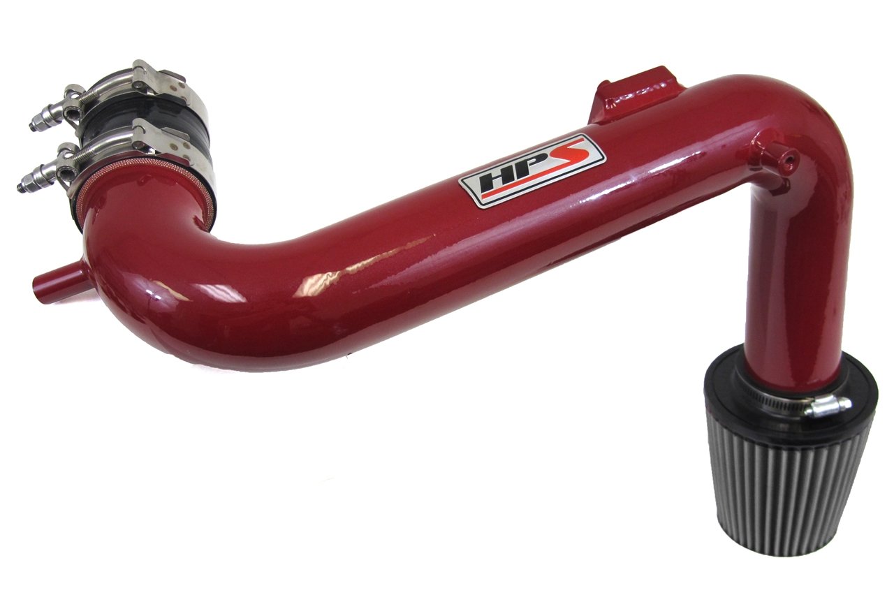 HPS Performance Shortram Air Intake Kit 2012-2015 Scion iQ 1.3L US-Spec, Red