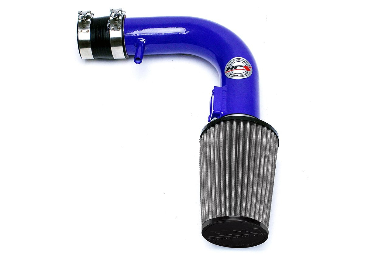 HPS Performance Shortram Air Intake Kit 2012-2016 Nissan Versa 1.6L, Blue