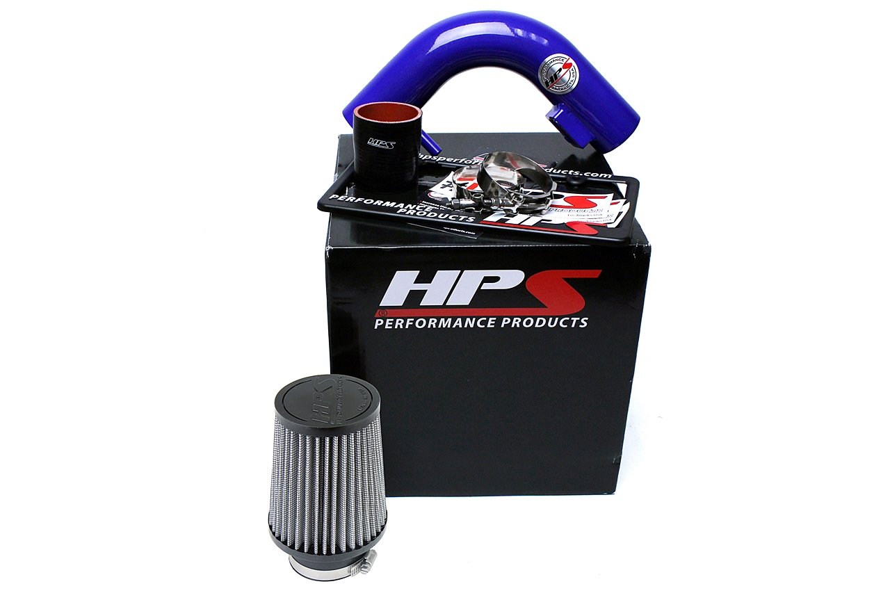 HPS Performance Shortram Air Intake Kit 2012-2016 Nissan Versa 1.6L, Blue