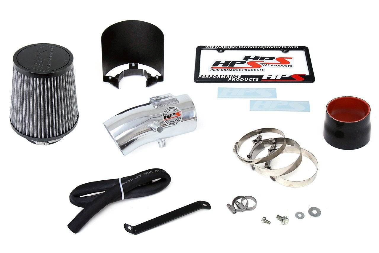 HPS Shortram Air Intake Kit 2009-2017 Nissan Maxima V6 3.5L, Includes Heat Shield, Polish