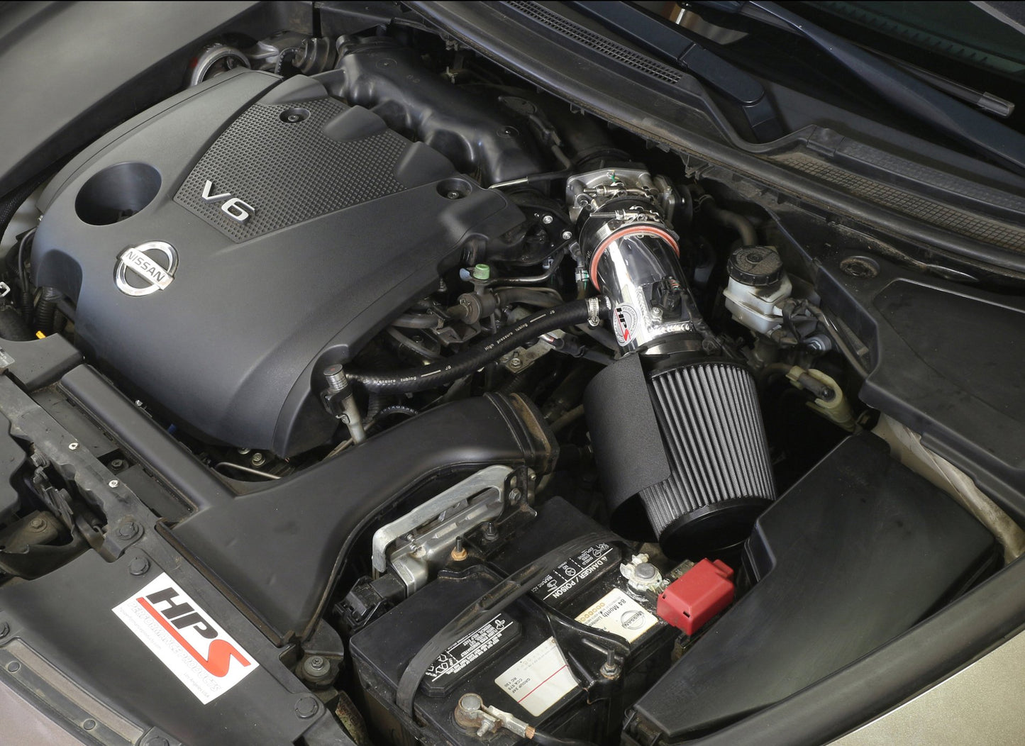 HPS Performance HPS Shortram Air Intake Kit 2009-2014 Nissan Maxima V6 3.5L, Includes Heat Shield, 827-533