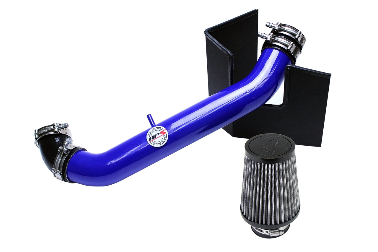 HPS Performance Shortram Air Intake Kit 1999-2005 Mazda Miata 1.8L Non Turbo, Includes Heat Shield, Blue