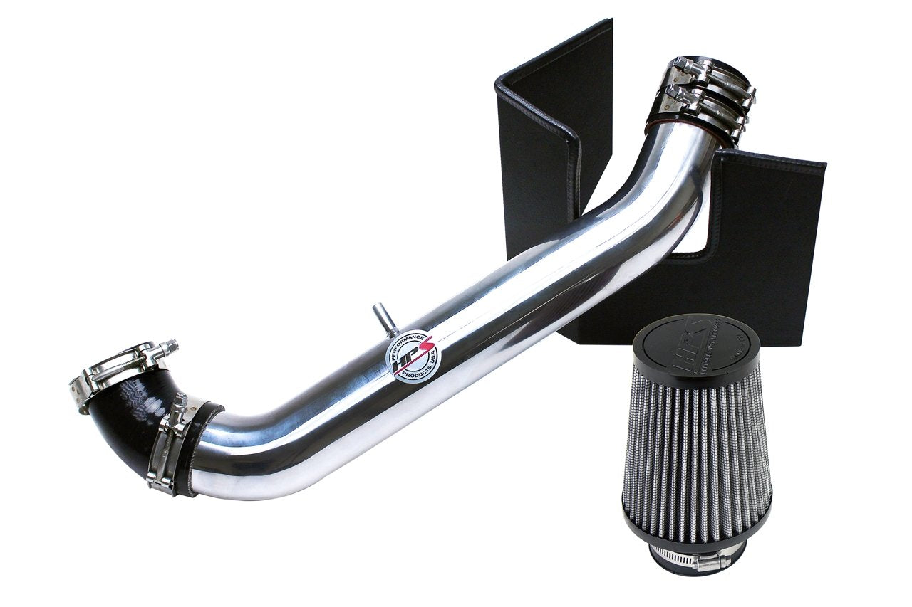 HPS Shortram Air Intake Kit 1999-2005 Mazda Miata 1.8L Non Turbo, Includes Heat Shield, Polish