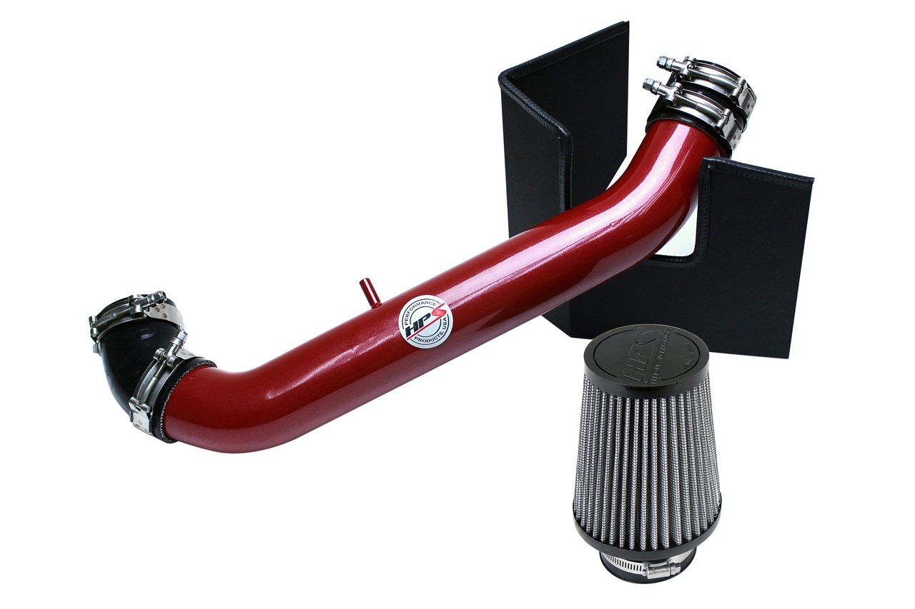 HPS Performance Shortram Air Intake Kit 1999-2005 Mazda Miata 1.8L Non Turbo, Includes Heat Shield, Red