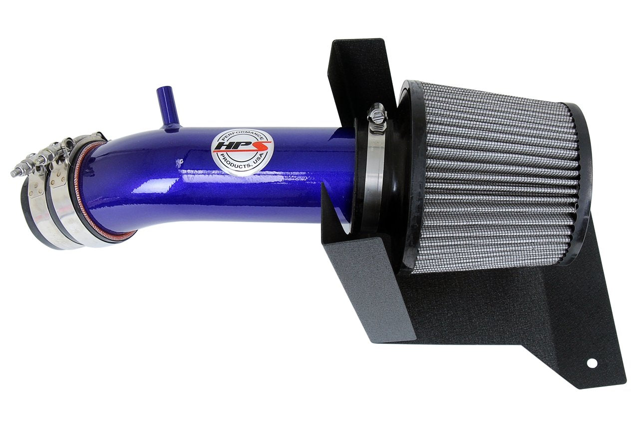 HPS Performance Shortram Air Intake Kit 2011-2016 Hyundai Elantra 1.8L, Includes Heat Shield, Blue