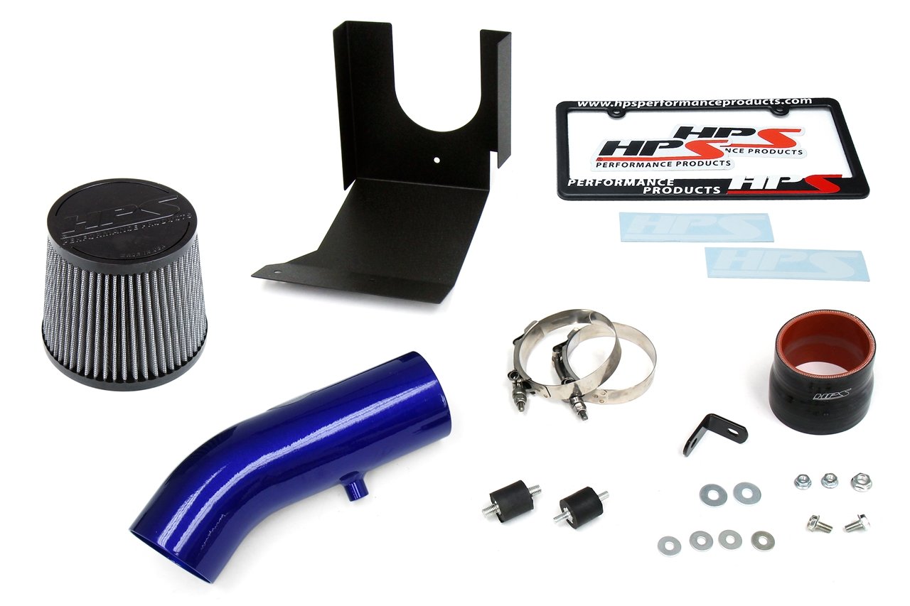 HPS Performance Shortram Air Intake Kit 2011-2016 Hyundai Elantra 1.8L, Includes Heat Shield, Blue