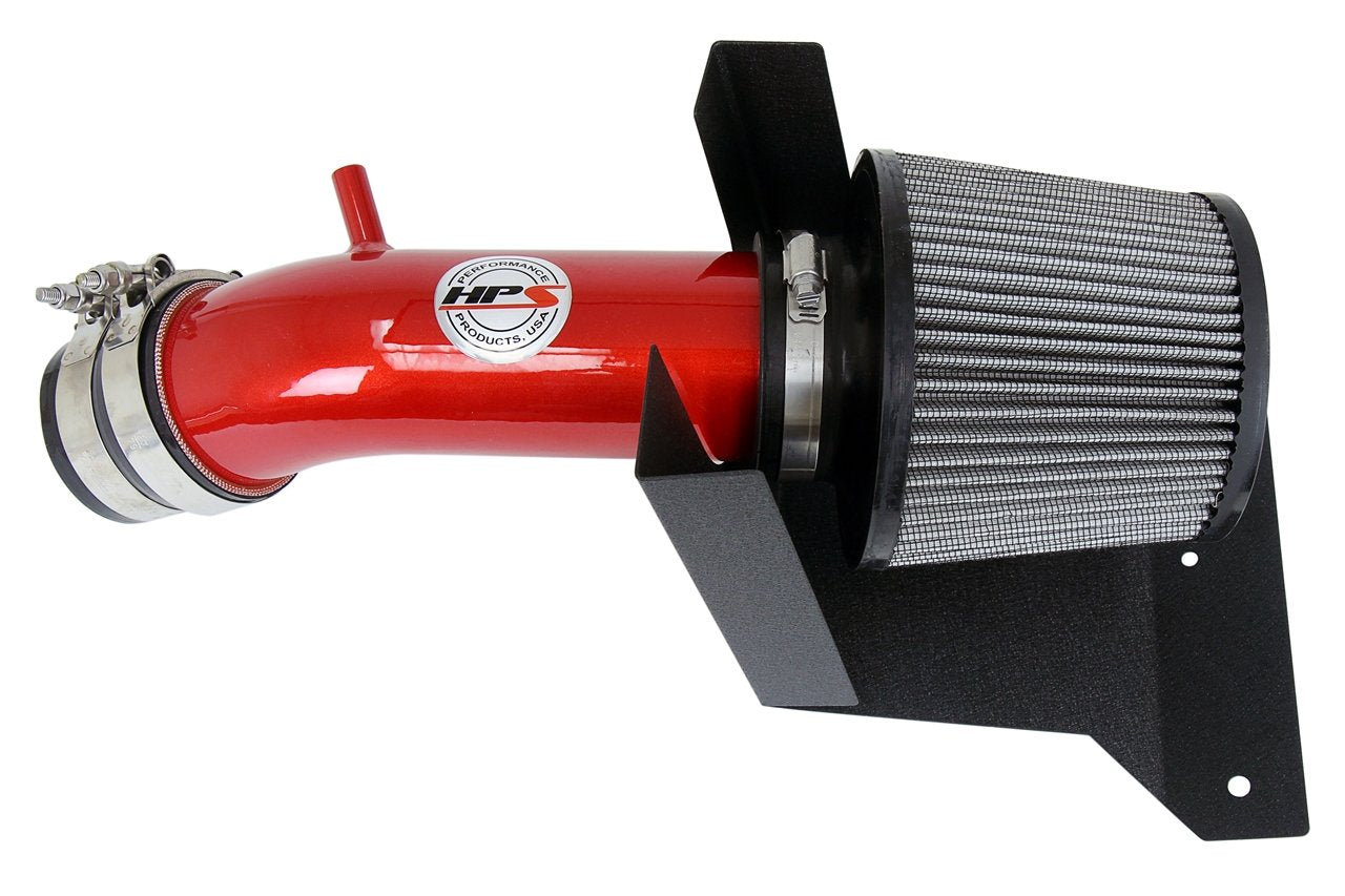 HPS Performance Shortram Air Intake Kit 2011-2016 Hyundai Elantra 1.8L, Includes Heat Shield, Red