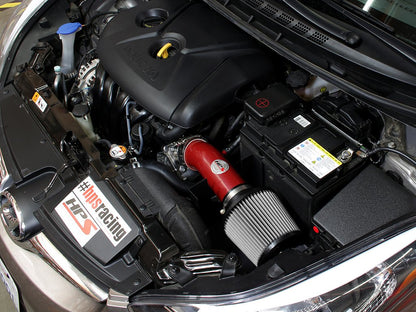 HPS Shortram Air Intake Kit 2011-2016 Hyundai Elantra 1.8L, Includes Heat Shield, Red
