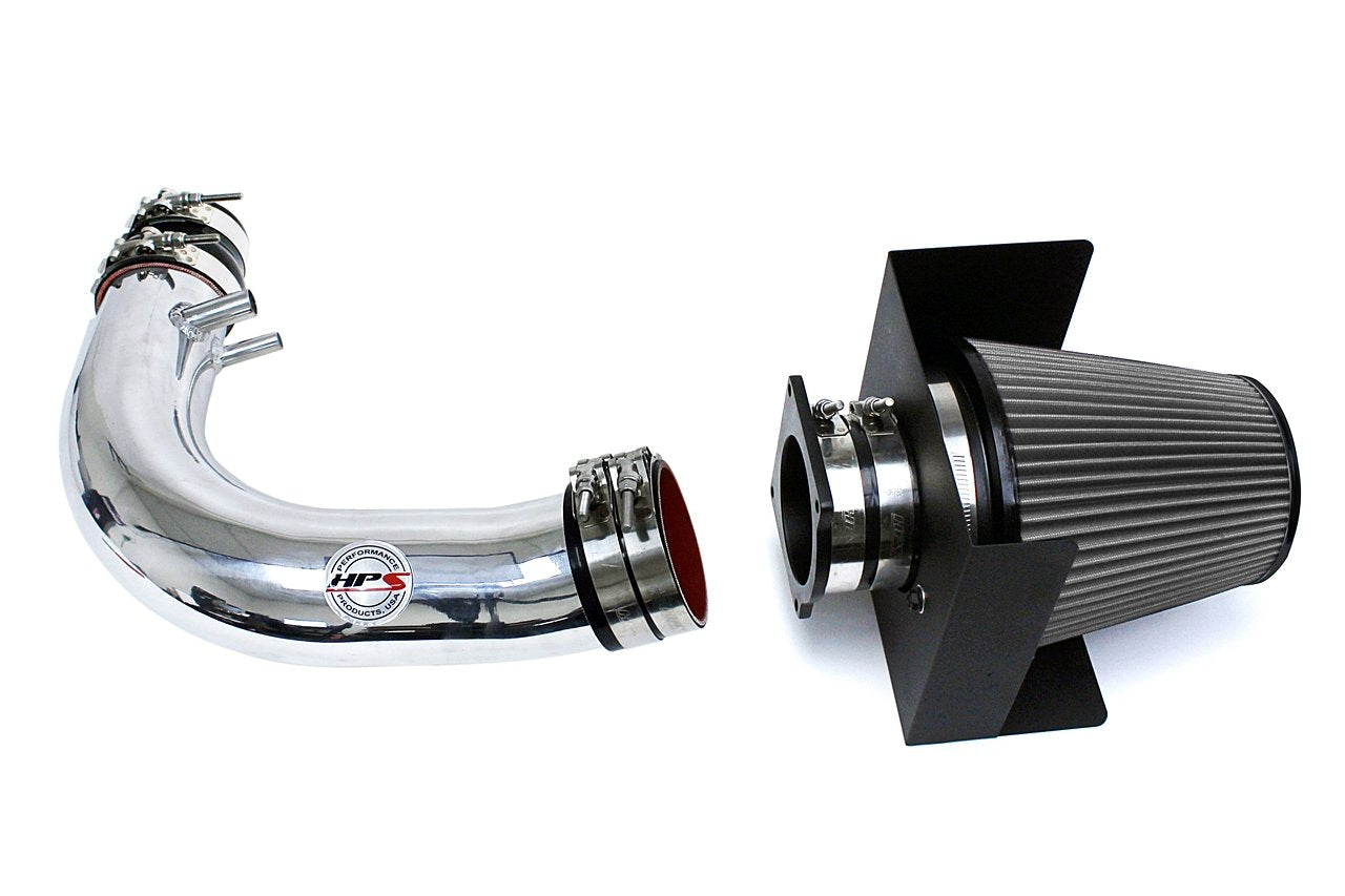 HPS Performance Shortram Air Intake Kit 1997-1999 Ford F250 4.6L 5.4L V8, Includes Heat Shield, Polish