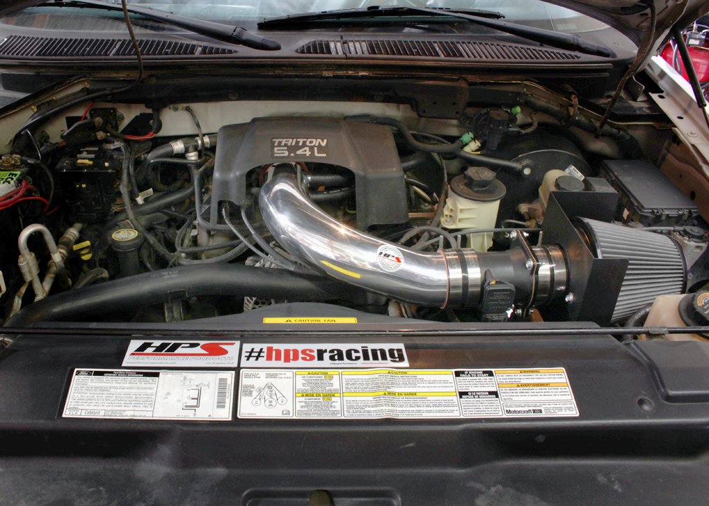 HPS Performance Shortram Air Intake Kit 1997-2004 Ford Expedition 4.6L 5.4L V8, Includes Heat Shield, Polish