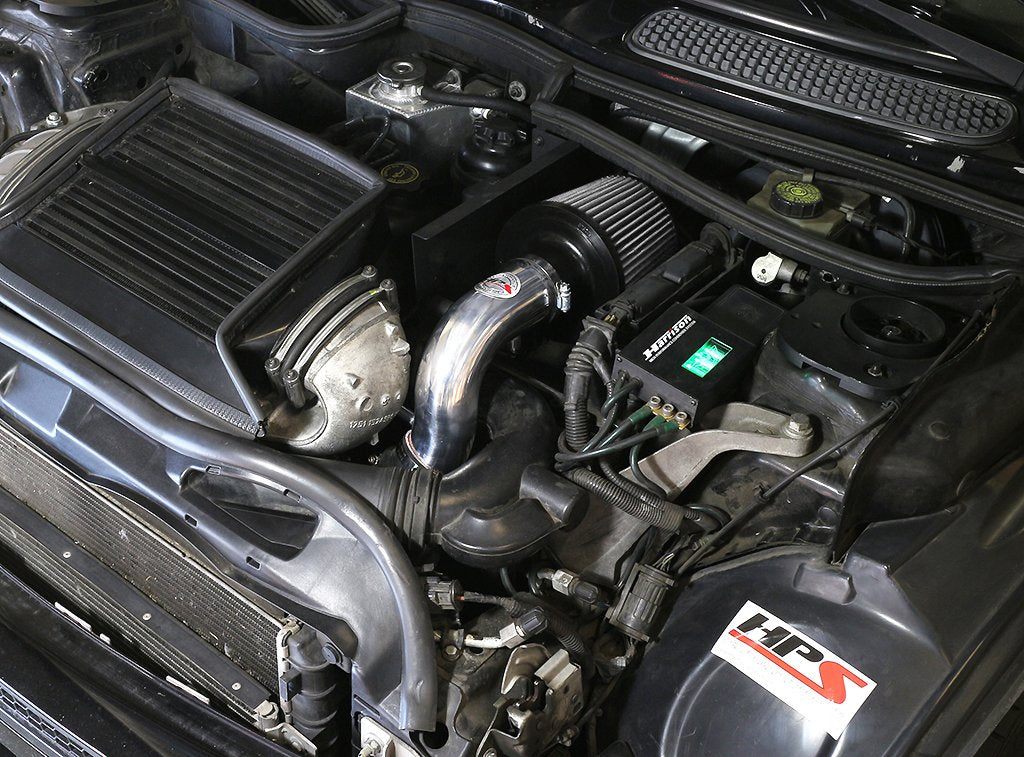 HPS Shortram Air Intake Kit 2002-2005 Mini Cooper S 1.6L Supercharged, Includes Heat Shield, Black