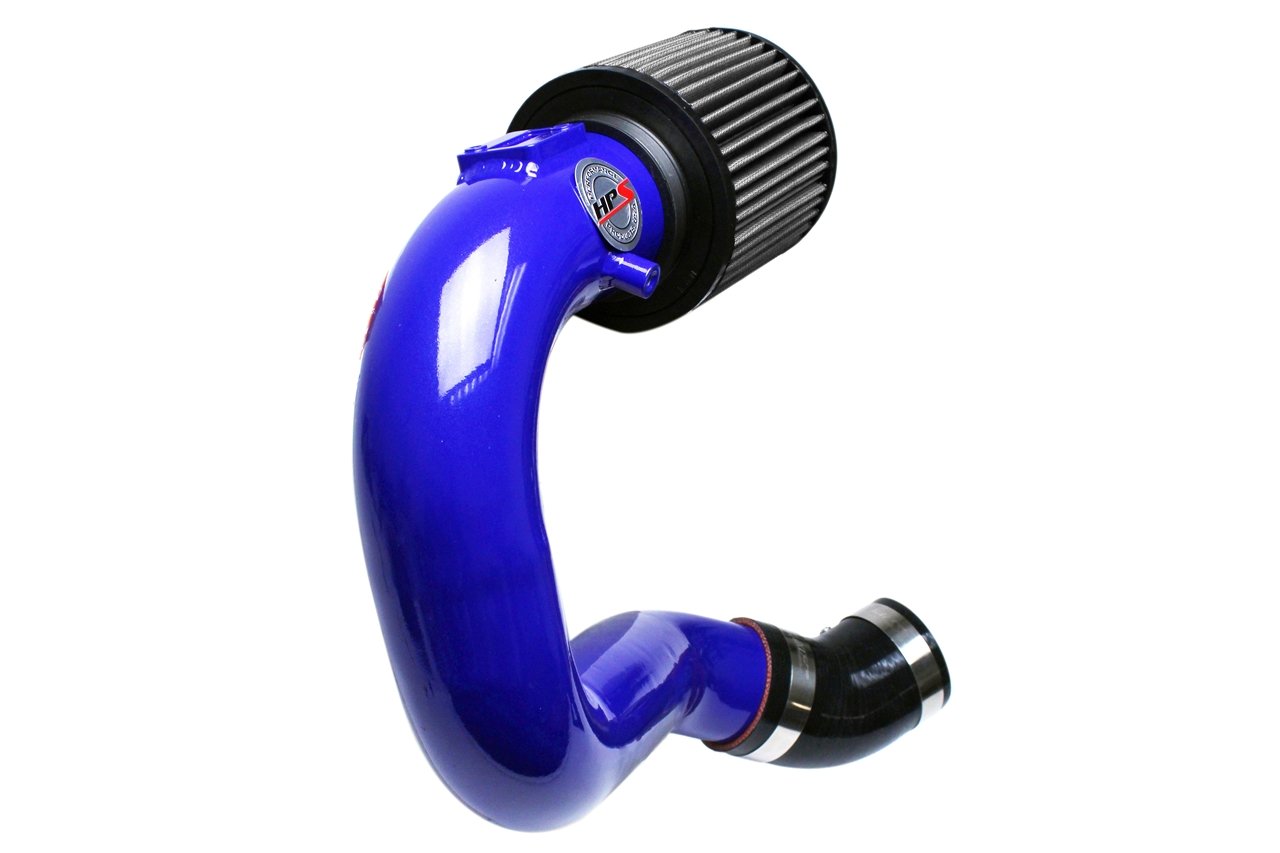 HPS Shortram Air Intake Kit 2015-2017 Subaru WRX 2.0L Turbo, Includes Heat Shield, Blue