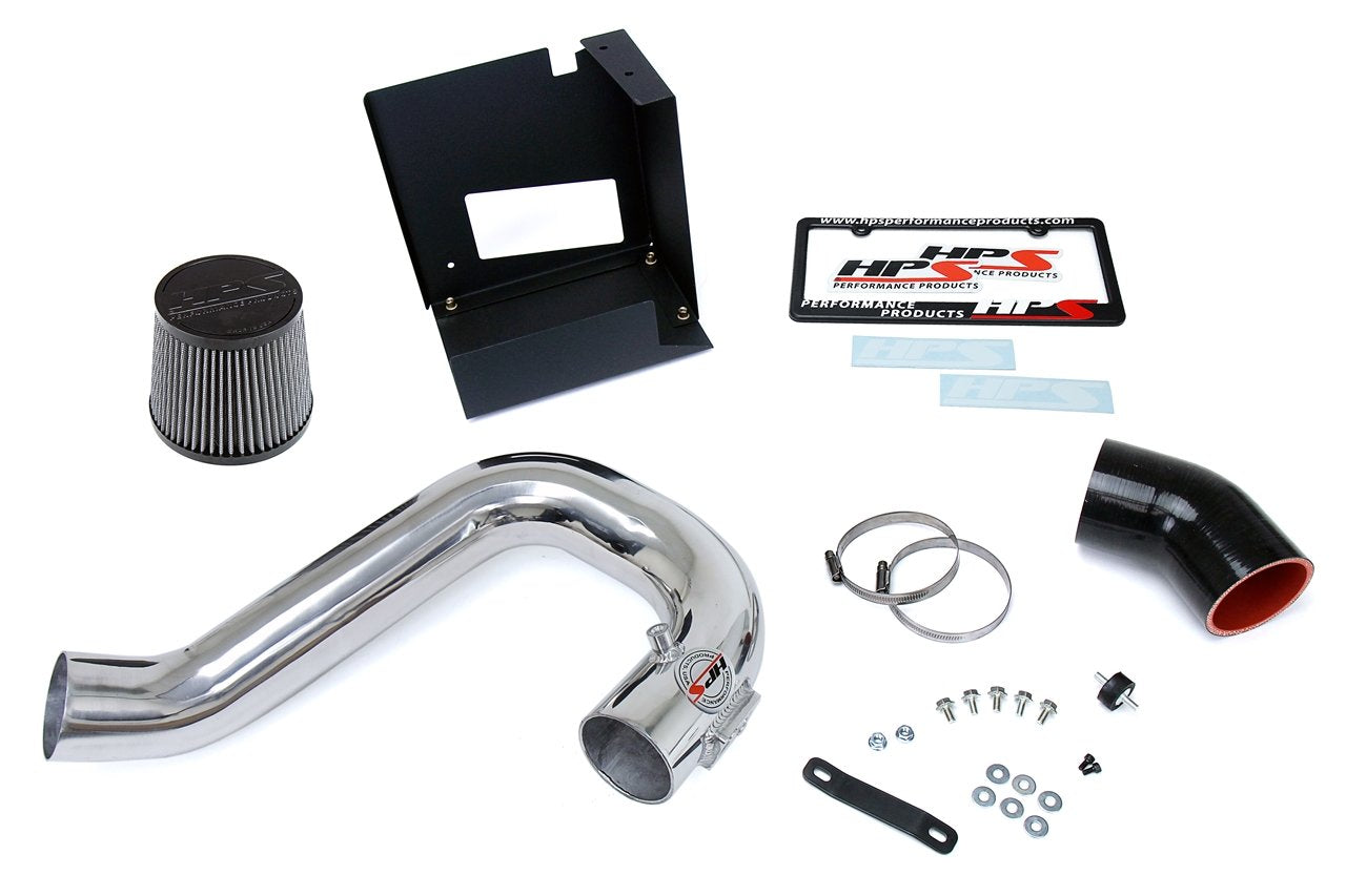 HPS Shortram Air Intake Kit 2015-2017 Subaru WRX 2.0L Turbo, Includes Heat Shield, Polish