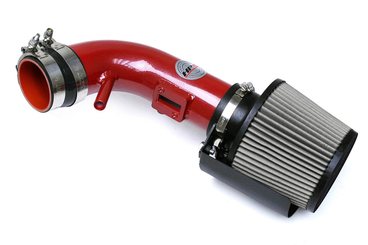 HPS Performance Shortram Air Intake Kit 2007-2012 Nissan Altima 2.5L 4Cyl, Includes Heat Shield, Red