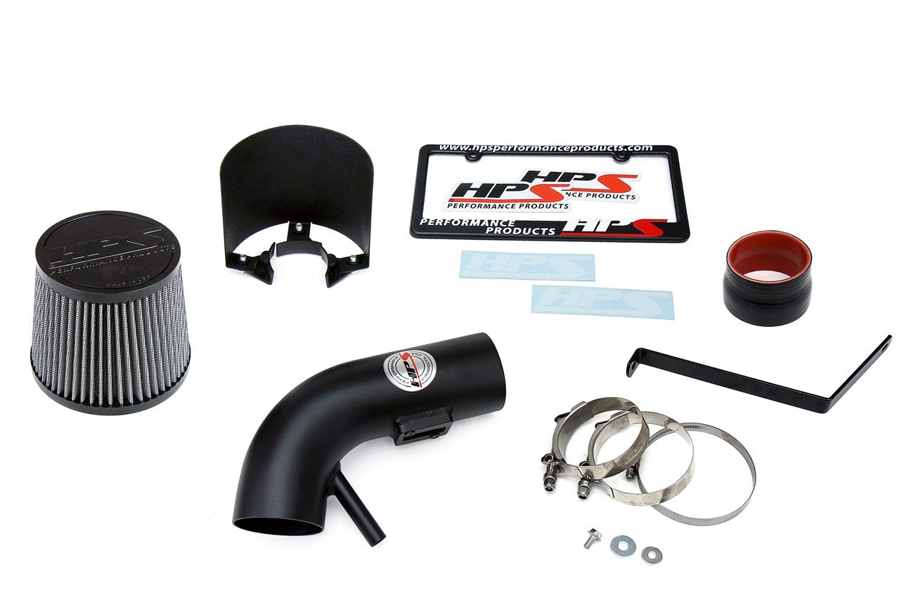 HPS Performance Shortram Air Intake Kit 2007-2012 Nissan Altima 2.5L 4Cyl, Includes Heat Shield, Black