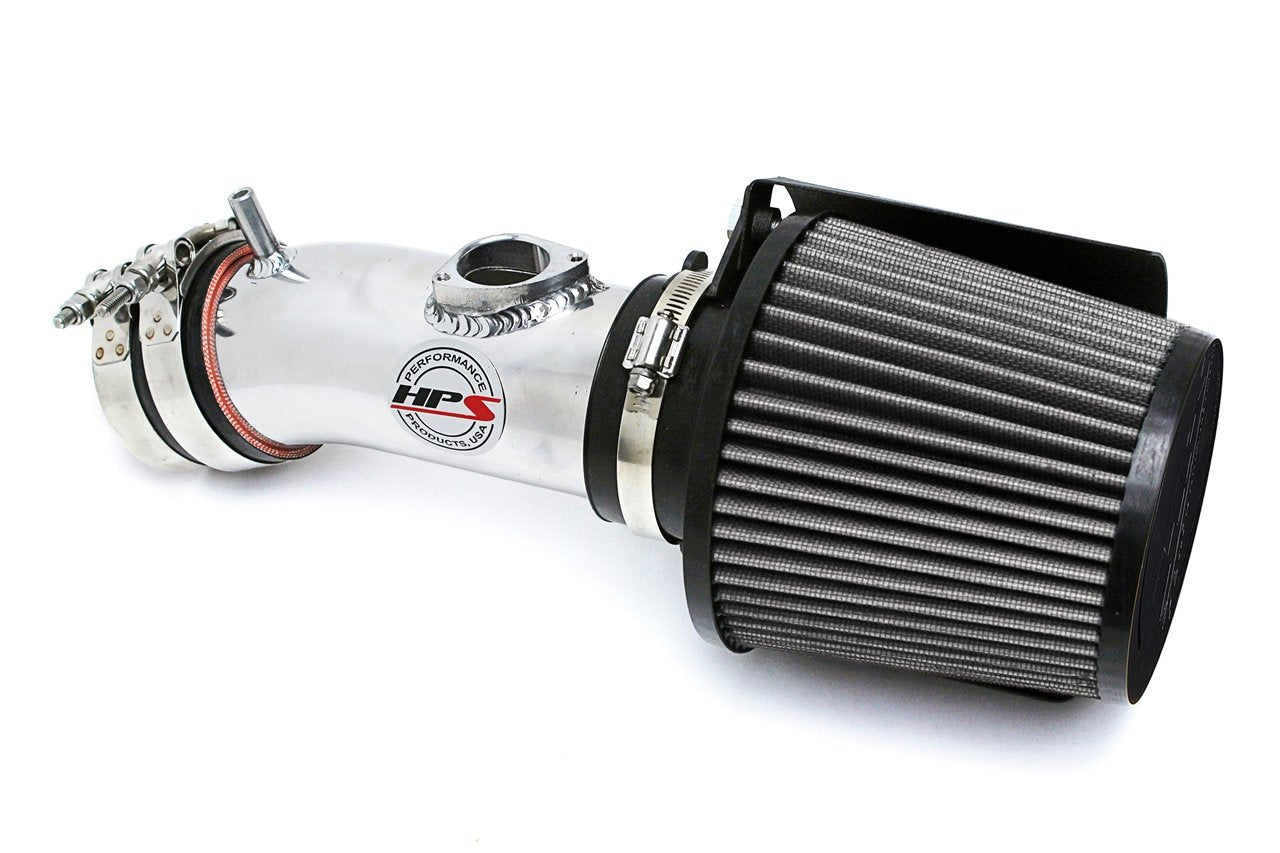 HPS Performance Shortram Air Intake Kit 2014-2017 Mazda Mazda6 2.5L Skyactiv, Includes Heat Shield, Polish